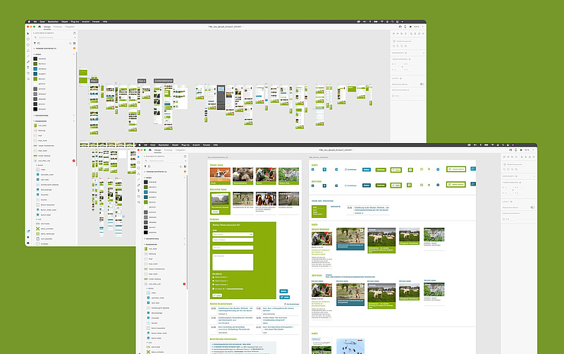 Für die technische Umsetzung arbeiteten wir die Gestaltung für die wichtigsten Seitentypen und Content-Elemente durch, auch für die responsive Ansicht auf verschiedenen Geräten.