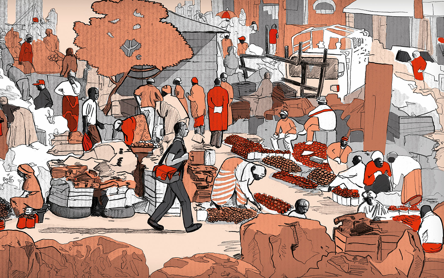 Illustration Pima Analyser Das Bild zeigt eine Illustration (für Alere, 2009). (© Papenfuss | Atelier)