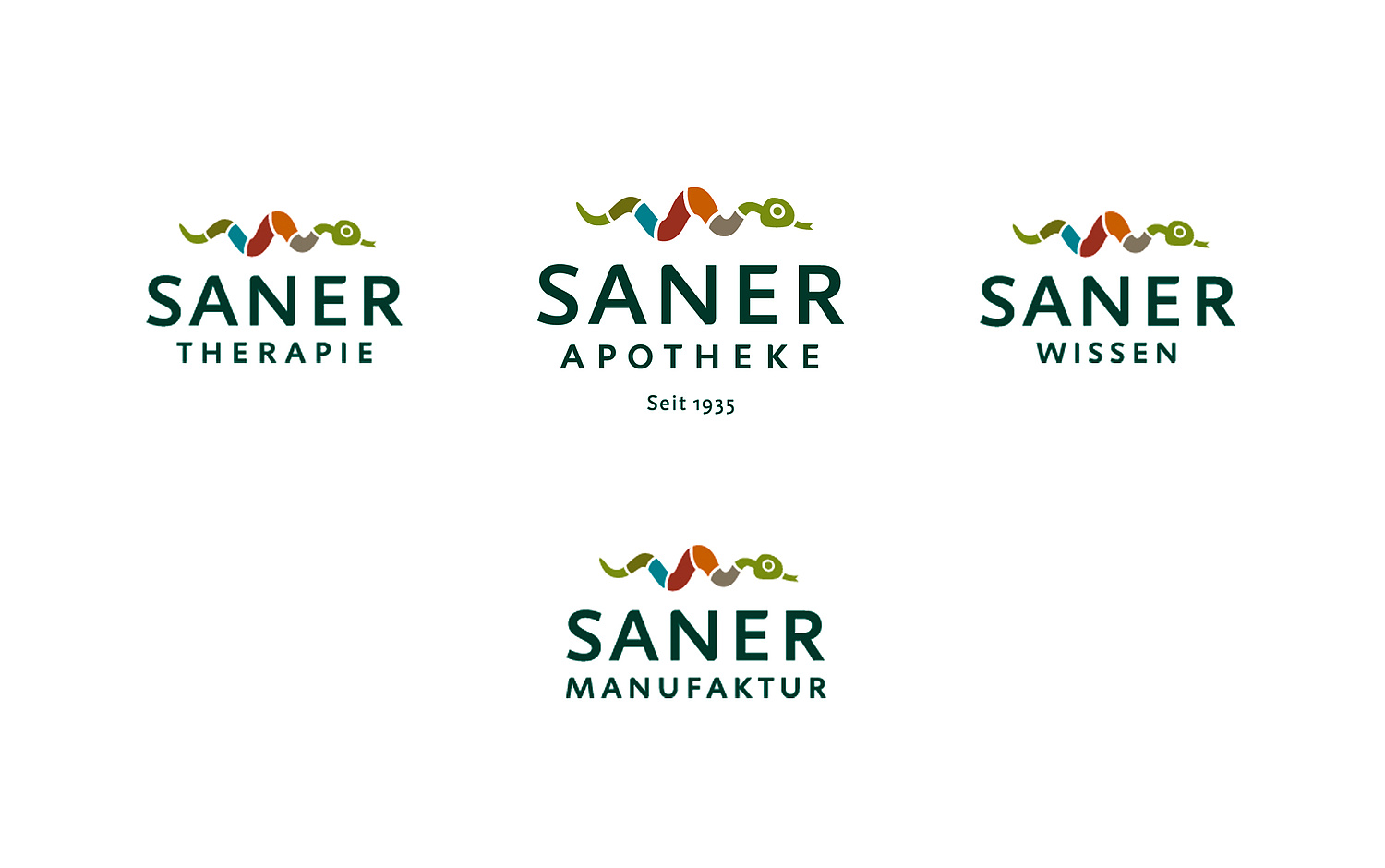 Logodarstellung in der Anwendung für die einzelnen Unternehmensbereiche und den entsprechenden Namenszusätzen. (© Papenfuss | Atelier)