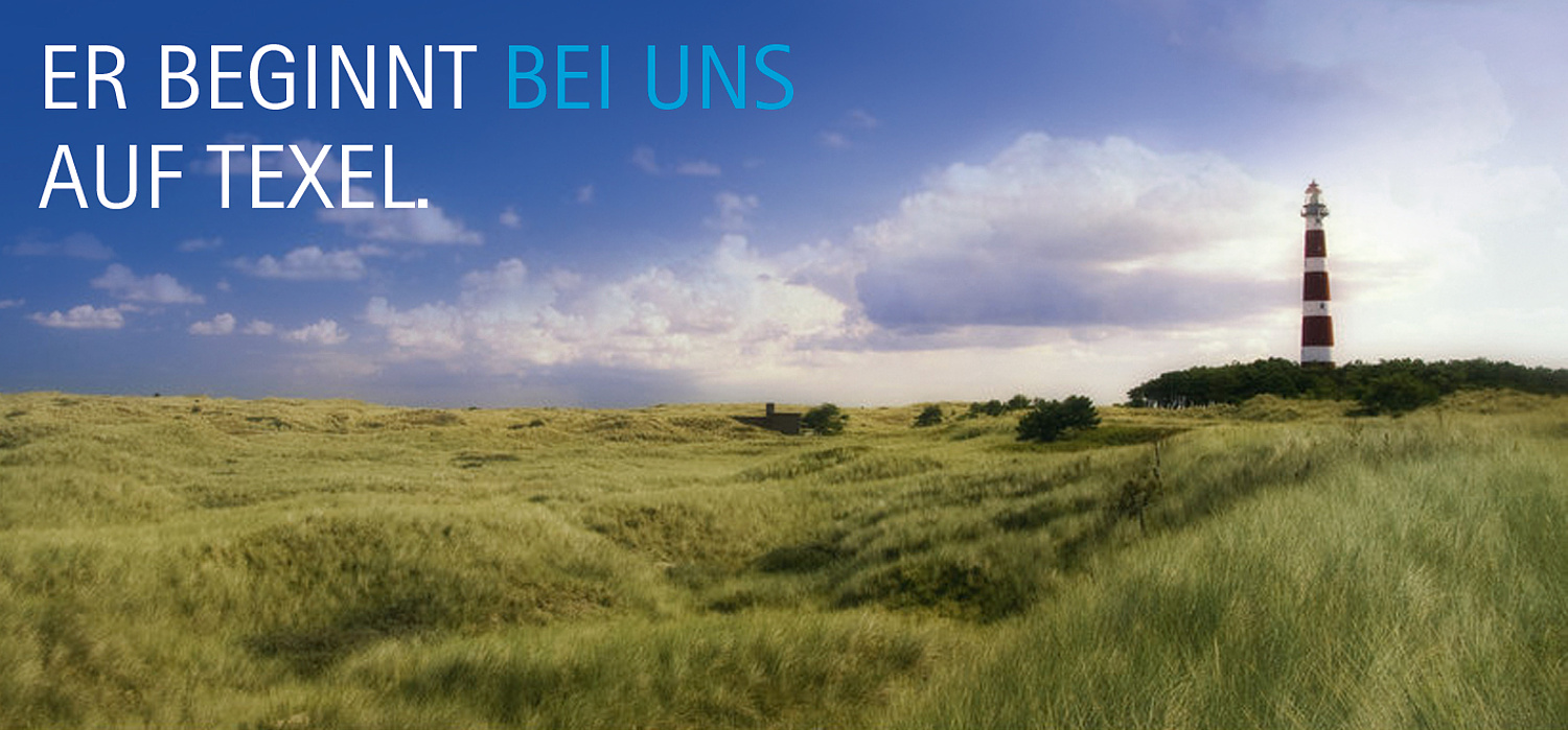 Weltnaturerbe Wattenmeer Entwurf Banner Das Bild zeigt einen Entwurf für ein Banner mit regionalem Bezug für die Niederlande (Texel). (für Trilaterale Wattenmeerkooperation, 2012) (© Papenfuss | Atelier)