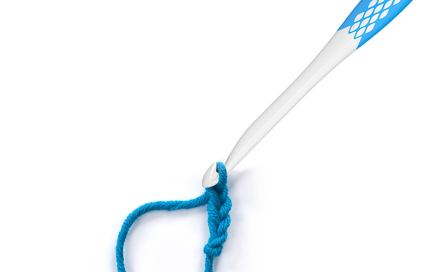 Prym Häkelnadel Das Foto zeigt eine Häkelnadel in Anwendung (für prym-ergonomics, 2013). (© Papenfuss | Atelier)