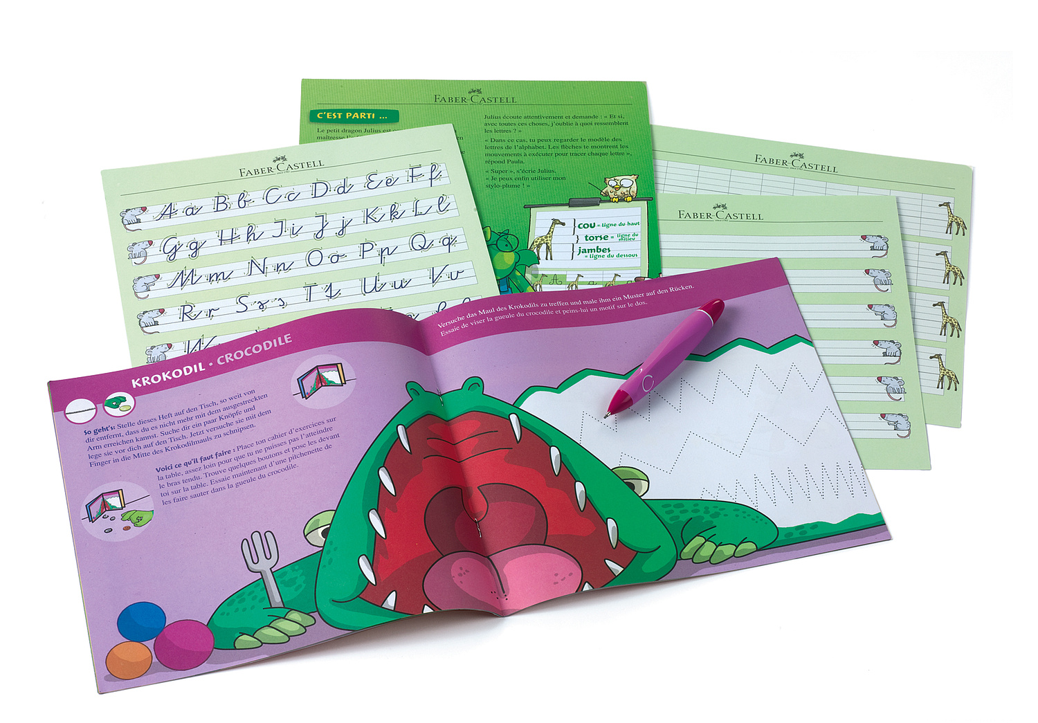 Lern-Spiel-Set Schwungzirkus Das Bild zeigt das Lern-Spiel-Set "Schwungzirkus" (für Faber-Castell, 2009). (© Papenfuss | Atelier)