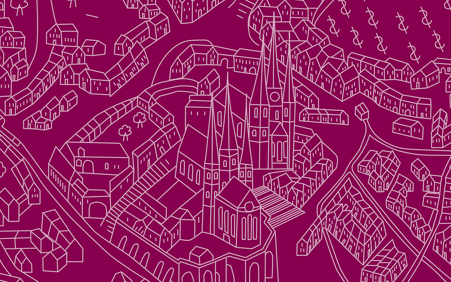Detail Illustration Arain Das Bild zeigt ein Detail vom Plakat zur Vortragsreihe Arain. (für Netzwerk Jüdisches Leben Erfurt) (© Papenfuss | Atelier)