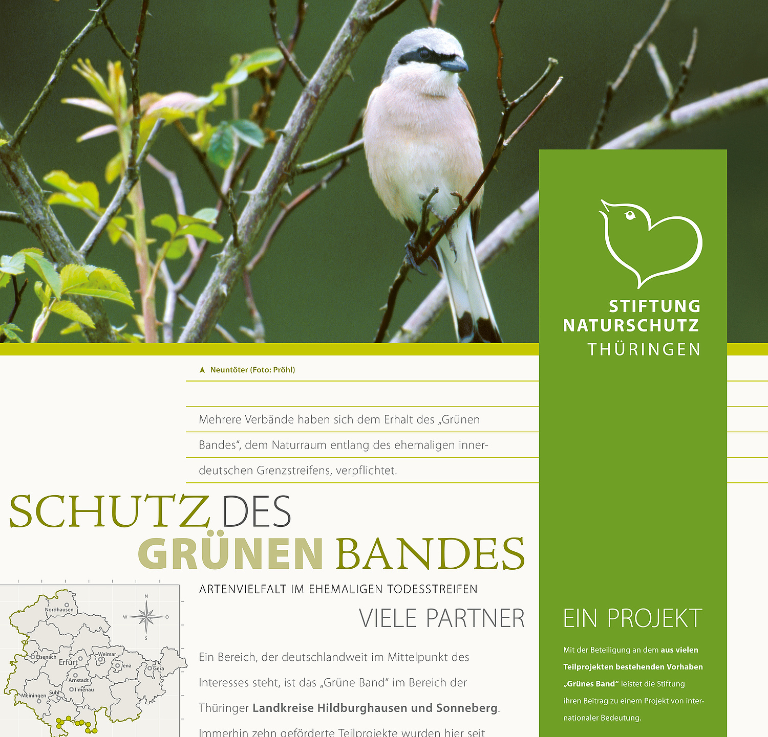 Wanderausstellung Stiftung Naturschutz Thüringen Das Bild zeigt einen Auszug der Ausstellung (für Stiftung Naturschutz Thüringen, 2005). (© Papenfuss | Atelier)