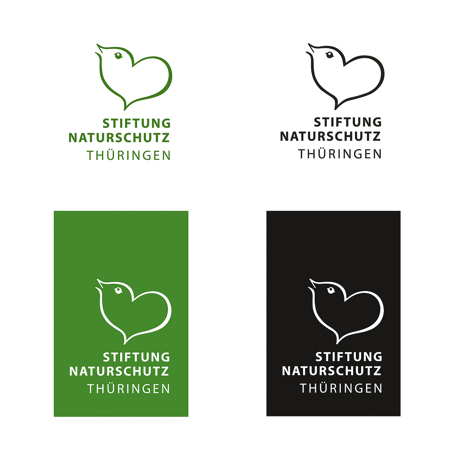 Das Bild zeigt das Logo (für Stiftung Naturschutz Thüringen, 2005). (© Papenfuss | Atelier)