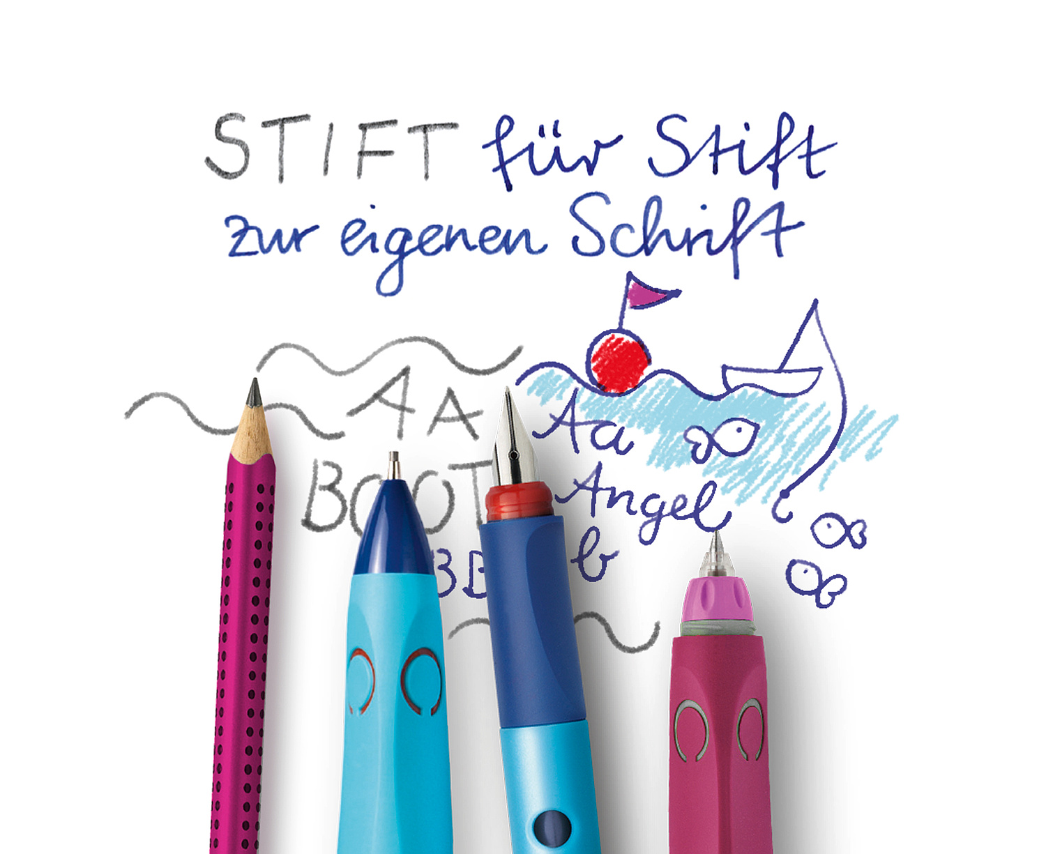 Scribolino Key Visual Das Bild zeigt das Scribolino Keyvisual "Wasserwelt" (für Faber-Castell, 2012/2013). (© Papenfuss | Atelier)