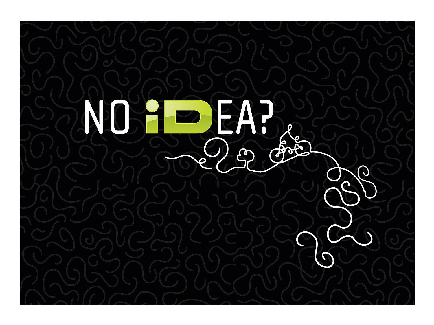 Das Bild zeigt das ID Logo, eingebunden in den Schriftzug "No IDea?" (für Schneider Schreibgeräte, 2009) (© Papenfuss | Atelier)
