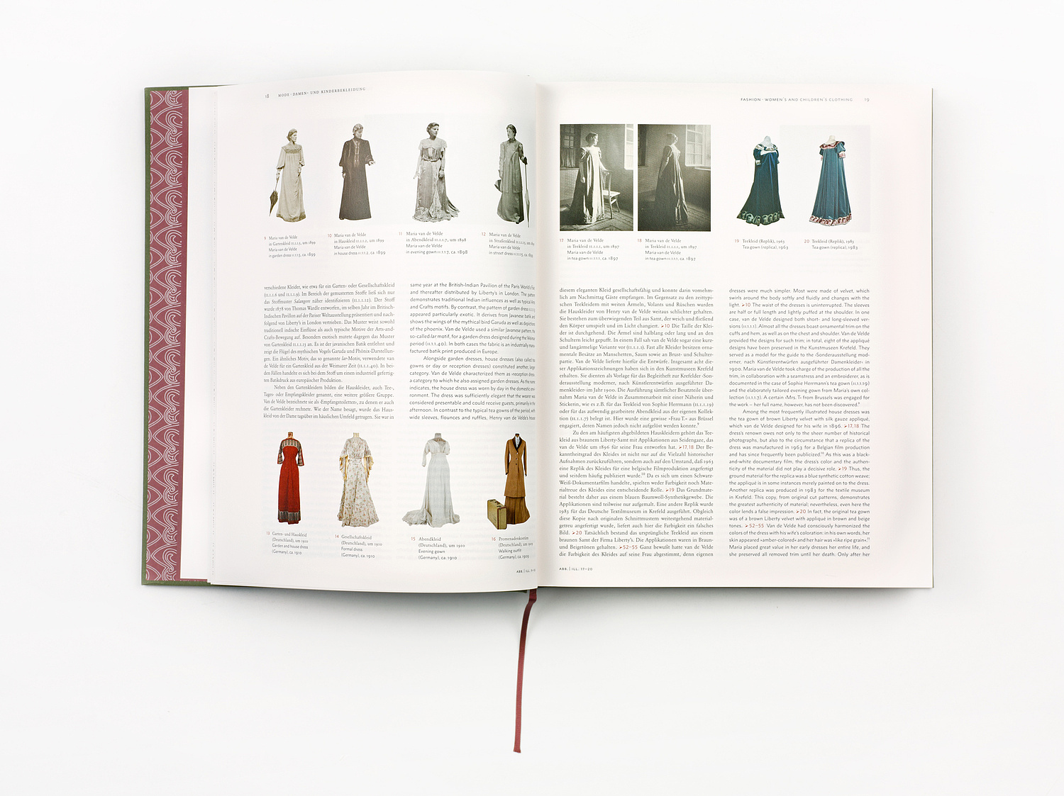 Das Foto zeigt einen Einführungstext aus dem Band II "Textilien" des Werksverzeichnis Henry van de Veldes. Für die Klassik Stiftung Weimar, 2013 (© Papenfuss | Atelier)