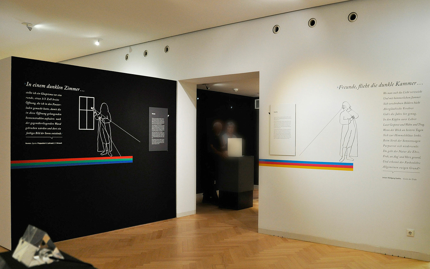 Klassik Stiftung Weimar – Goethes Farbenlehre – Ausstellungsdesign Blick in die Ausstellung Goehtes Farbenlehre (© Papenfuss | Atelier)