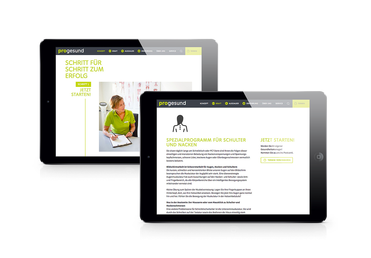 Responsive Website-Ansichten-Tablet Tabletansichten Website (© Papenfuss | Atelier)