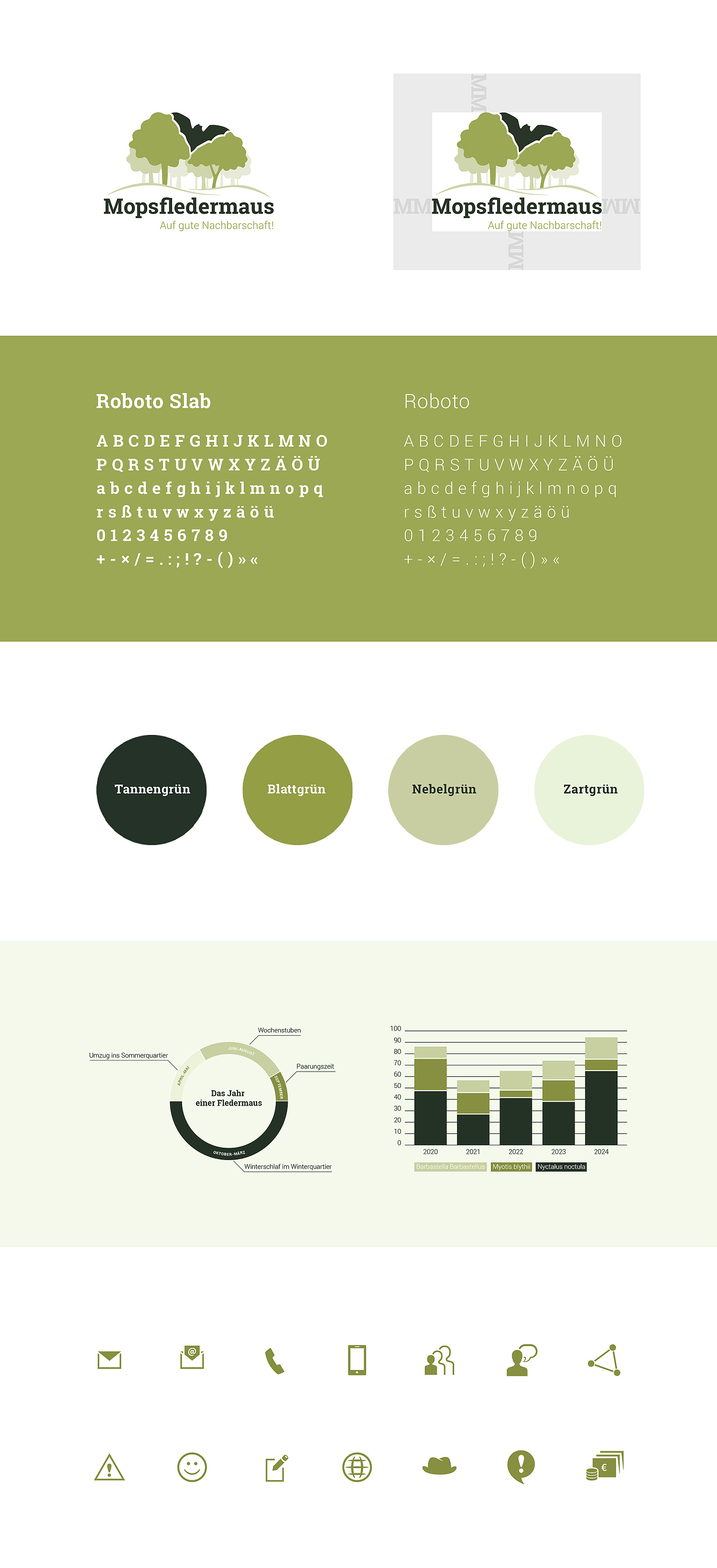 Corporate Design Natur und Umwelt Mopsfledermaus (© Papenfuss | Atelier)
