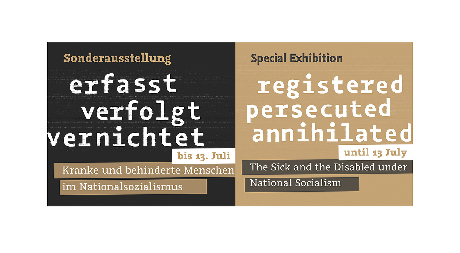 DGPPN – Ausstellungsdesign – Wanderausstellung Das Bild zeigt ein Banner für die Wanderausstellung der DGPPN, „verfasst, verfolgt, vernichtet“ (für die Deutsche Gesellschaft für Psychiatrie und Psychotherapie, Psychosomatik und Nervenheilkunde (DGPPN), 2013) (© Papenfuss | Atelier)