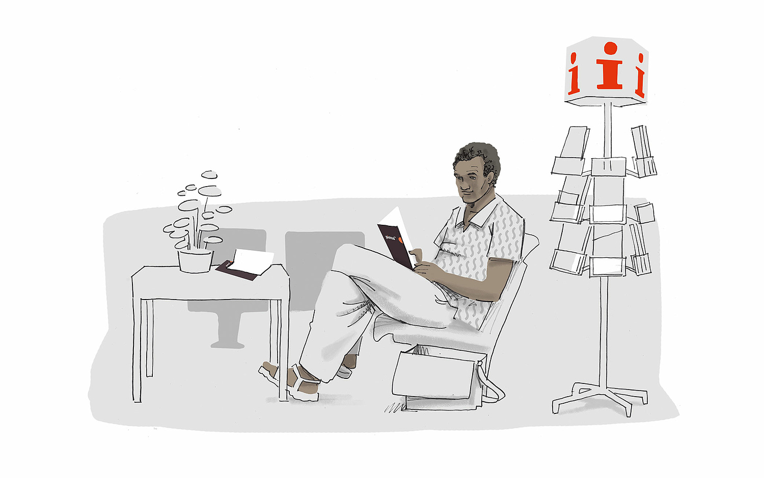 Illustration Pima Analyser Das Bild zeigt eine Illustration (für Alere, 2009). (© Papenfuss | Atelier)