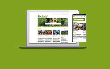 FIBL bioaktuell.ch Website Startseite Responsive Ansicht